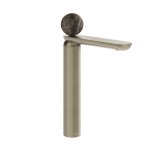 Gessi Perle Bateria umywalkowa z korkiem klik-klak finox brushed metal/emperador dark marble 74153.149