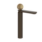 Gessi Perle Bateria umywalkowa z korkiem klik-klak dark bronze/onyx cola 74353.845