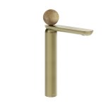 Gessi Perle Bateria umywalkowa z korkiem klik-klak brass brushed pvd/onyx cola 74353.727