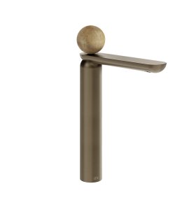 Gessi Perle Bateria umywalkowa z korkiem klik-klak coffee bronze brushed pvd/onyx cola 74353.761