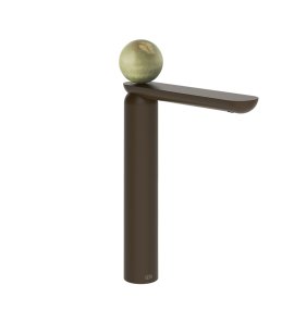 Gessi Perle Bateria umywalkowa z korkiem klik-klak dark bronze/onyx green 74553.845