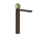 Gessi Perle Bateria umywalkowa z korkiem klik-klak dark bronze/onyx green 74553.845