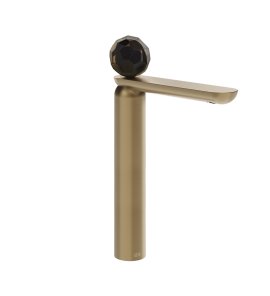 Gessi Perle Bateria umywalkowa bez korka warm bronze brushed pvd/murano sfaccettato 74204.726