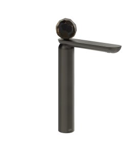 Gessi Perle Bateria umywalkowa bez korka black metal brushed pvd/murano sfaccettato 74204.707