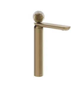Gessi Perle Bateria umywalkowa bez korka warm bronze brushed pvd/murano battuto 74404.726