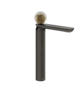 Gessi Perle Bateria umywalkowa bez korka black metal brushed pvd/murano battuto 74404.707