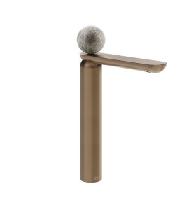Gessi Perle Bateria umywalkowa bez korka coffee bronze brushed pvd/murano pulegoso 74604.761