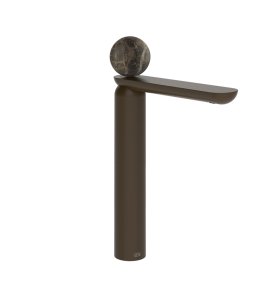 Gessi Perle Bateria umywalkowa bez korka dark bronze/emperador dark marble 74104.845