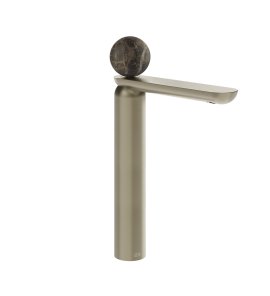 Gessi Perle Bateria umywalkowa bez korka finox brushed nickel/emperador dark marble 74104.149