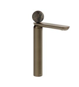 Gessi Perle Bateria umywalkowa bez korka coffee bronze brushed pvd/emperador dark marble 74104.761