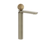 Gessi Perle Bateria umywalkowa bez korka finox brushed nickel/onyx cola 74304.149