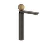 Gessi Perle Bateria umywalkowa bez korka black metal brushed pvd/onyx cola 74304.707