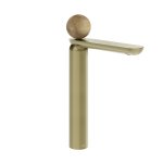 Gessi Perle Bateria umywalkowa bez korka brass brushed pvd/onyx cola 74304.727
