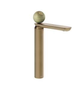 Gessi Perle Bateria umywalkowa bez korka warm bronze brushed pvd/onyx green 74504.726