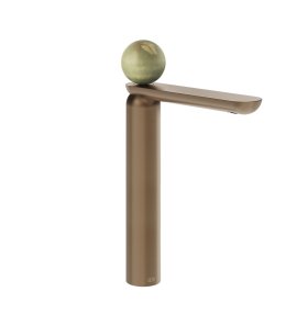 Gessi Perle Bateria umywalkowa bez korka copper brushed pvd/onyx green 74504.708