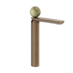 Gessi Perle Bateria umywalkowa bez korka copper brushed pvd/onyx green 74504.708