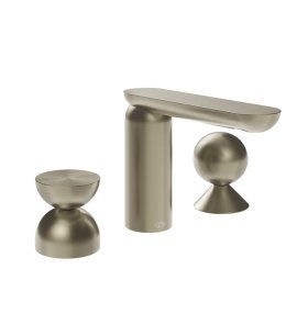 Gessi Perle Bateria umywalkowa 3-otworowa bez korka finox brushed nickel/metal 74908.149
