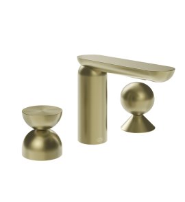 Gessi Perle Bateria umywalkowa 3-otworowa bez korka brass brushed pvd/metal 74908.727