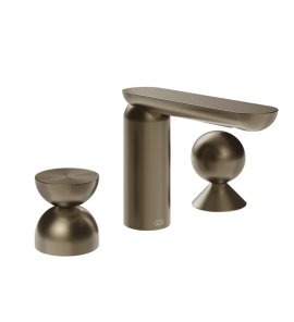 Gessi Perle Bateria umywalkowa 3-otworowa bez korka coffee bronze brushed pvd/metal 74908.761