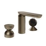 Gessi Perle Bateria umywalkowa 3-otworowa bez korka coffee bronze brushed pvd/metal/murano sfaccettato 74928.761