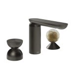 Gessi Perle Bateria umywalkowa 3-otworowa bez korka black metal brushed pvd/metal/murano battuto 74948.707