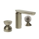 Gessi Perle Bateria umywalkowa 3-otworowa bez korka finox brushed nickel/metal/murano pulegoso 74968.149