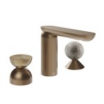 Gessi Perle Bateria umywalkowa 3-otworowa bez korka copper brushed pvd/metal/murano pulegoso 74968.708