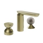 Gessi Perle Bateria umywalkowa 3-otworowa bez korka brass brushed pvd/metal/murano pulegoso 74968.727