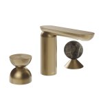 Gessi Perle Bateria umywalkowa 3-otworowa bez korka warm bronze brushed pvd/metal/emperador dark marble 74918.726