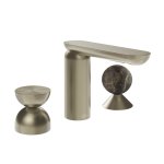 Gessi Perle Bateria umywalkowa 3-otworowa bez korka finox brushed nickel/metal/emperador dark marble 74918.149