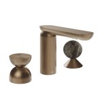 Gessi Perle Bateria umywalkowa 3-otworowa bez korka copper brushed pvd/metal/emperador dark marble 74918.708