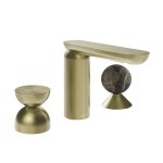 Gessi Perle Bateria umywalkowa 3-otworowa bez korka brass brushed pvd/metal/emperador dark marble 74918.727