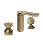 Gessi Perle Bateria umywalkowa 3-otworowa bez korka warm bronze brushed pvd/metal/onyx green 74958.726