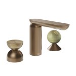 Gessi Perle Bateria umywalkowa 3-otworowa bez korka copper brushed/metal/onyx green 74958.708