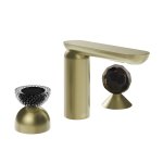 Gessi Perle Bateria umywalkowa 3-otworowa bez korka brass brushed pvd/murano balloton/murano sfaccettato 74728.727