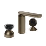 Gessi Perle Bateria umywalkowa 3-otworowa bez korka coffee bronze brushed pvd/murano balloton/murano sfaccettato 74728.761