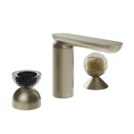 Gessi Perle Bateria umywalkowa 3-otworowa bez korka finox brushed nickel/murano balloton/murano battuto 74748.149
