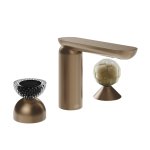Gessi Perle Bateria umywalkowa 3-otworowa bez korka copper brushed pvd/murano balloton/murano battuto 74748.708