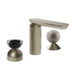Gessi Perle Bateria umywalkowa 3-otworowa bez korka finox brushed nickel/murano balloton/murano pulegoso 74768.149