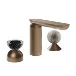 Gessi Perle Bateria umywalkowa 3-otworowa bez korka copper brushed pvd/murano balloton/murano pulegoso 74768.708