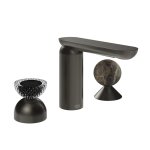 Gessi Perle Bateria umywalkowa 3-otworowa bez korka black metal brushed/murano balloton/emperador darkmarble 74718.707