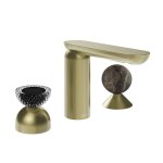 Gessi Perle Bateria umywalkowa 3-otworowa bez korka brass brushed/murano balloton/emperador darkmarble 74718.727
