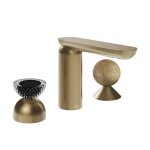 Gessi Perle Bateria umywalkowa 3-otworowa bez korka warm bronze brushed pvd/murano balloton/onyx cola 74738.726