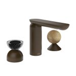 Gessi Perle Bateria umywalkowa 3-otworowa bez korka dark bronze/murano balloton/onyx cola 74738.845
