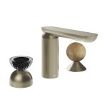 Gessi Perle Bateria umywalkowa 3-otworowa bez korka finox brushed nickel/murano balloton/onyx cola 74738.149