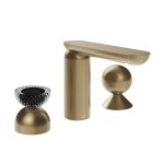 Gessi Perle Bateria umywalkowa 3-otworowa bez korka warm bronze brushed pvd/murano balloton/metal 74708.726