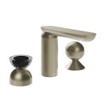 Gessi Perle Bateria umywalkowa 3-otworowa bez korka finox brushed nickel/murano balloton/metal 74708.149