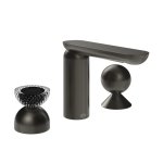 Gessi Perle Bateria umywalkowa 3-otworowa bez korka black metal brushed pvd/murano balloton/metal 74708.707