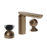 Gessi Perle Bateria umywalkowa 3-otworowa bez korka copper brushed pvd/murano balloton/metal 74708.708