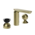 Gessi Perle Bateria umywalkowa 3-otworowa bez korka brass brushed pvd/murano balloton/metal 74708.727